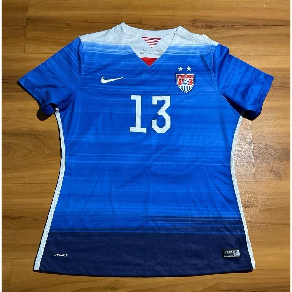 Womens Nike Alex Morgan 2015 USA Soccer Sports Shirt Jersey